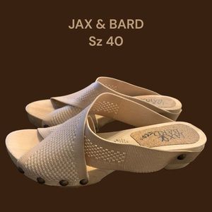 NWOT JAX & Bard Slip On Wood Wedge Shoes Sz 40